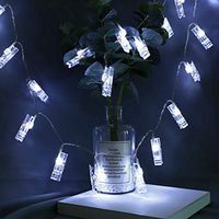 8 Function 20 Lights,Remote Control Light Strings with Photo Clip for Festival Livingroom Bedroom Decoration