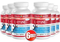 Lysine with Vitamin c - L-LYSINE 1000MG - Boost Muscle Mass (6 Bottles)