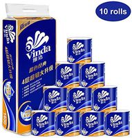Silky Toilet Paper Soft Professional Series Premium 3-Ply Toilet Paper, Home Kitchen Toilet Tissue, Soft, Strong and Highly Absorbent Hand Towels for Daily Use, Safe and Healthy 10 Rolls (White)