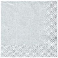 Caspari Moiré Paper Dinner Napkins in Platinum - Four Packs of 20