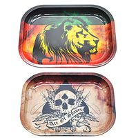 Metal Cigarette Rolling Tray 18cm×14cm×1.5cm Essential Smoking Holder Trays