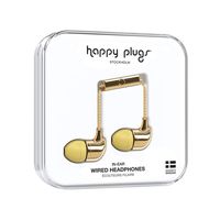 Happy Plugs In-Ear Fashion-Tech Headphones with Mic and Remote, Gold
