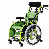 HYRL Wheelchair, Children's Wheelchair Folding Lightweight Wheelchair Portable Cerebral Palsy Children Handicapped Trolley - for Children and Special Needs Kids