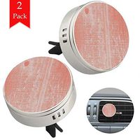 Orange red two silver air freshener aromatherapy essential oil diffusers for car vent clip portable with four refill pads 1.33x1.83in