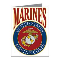 Note Cards (10 Pack) US Marines Marine Corps Emblem