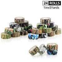 AUPCON Vet Wrap Cohesive Bandage Dog Self Adherent Bandage Wrap Cat Self Adhesive Bandage Horse Self Adherent Bandage Non-Woven Tape for Pet Animal First Aid and Fingers & Toes (24 Rolls, Camo)