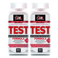 Advanced Molecular Labs - Test, Helps Support Free Testosterone Naturally, Helps Combat Cortisol - 2-Pack (120 caps)