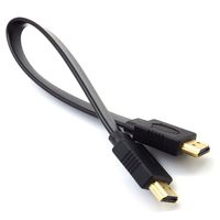 Gotd Full HD Short HDMI Male to Male Plug Flat Cable Cord for Audio Video HDTV TV PS3
