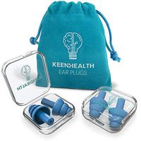 Keenhealth Reusable Silicone Ear Plugs 2-Pack - Noise Reducing and Sound Blocking - 29dB Highest NRR - Comfortable Fit - Earplugs for Sleeping, Concerts, Festivals, Construction Sites - BPA Free