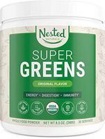 Super Greens | #1 Green Superfood Powder | 100% USDA Organic Non-GMO Vegan Supplement | 30 Servings | 20+ Whole Foods (Spirulina, Wheat Grass, Barley), Probiotics, Fiber & Enzymes (Original)