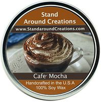 Premium 100% All Natural Soy Wax Aromatherapy Candle - 16oz Tin - Scent: Cafe Mocha- Fresh brewed coffee, chocolate syrup, creamy vanilla, and marshmallows.