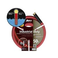 Apex Commercial All Rubber Hot and Cold Water Hose, 5/8-Inch by 50-Feet (Update Version)