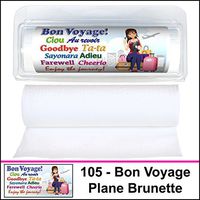 Gotta Tinkle! Mini Travel-Size Toilet Paper Tissue - Travel, Camping, Hunting, Fishing & Nature (3-Pack) (105 Bon Voyage Plane Brunette)