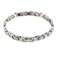 Heallily Titanium Magnetic Therapy Bracelet Steel Fashion Bracelet Hand Chain for Men Arthritis and Carpal Tunnel Pain Relief