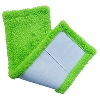 1Pcs Home Cleaning Pad Coral Velvet Cloth Head Refill Household Dust Mop Head Replacement (Green)