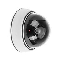 HOUTBY 4 X White Dome Simulated Fake Dummy Security CCTV Camera Waterproof IR LED Flashing Red Light Surveillance