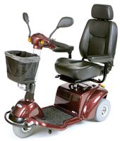 Drive Medical Pilot 3-Wheel Power Scooter, Burgundy, 20 Inch