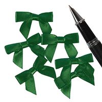 Emerald Green Satin Bows 1-3/8"