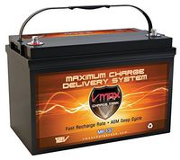 VMAX MR137-120 12V 120Ah AGM Deep Cycle Marine Battery for Berkley BTX55 - Saltwater Electric 12V 55lbs Trolling Motor
