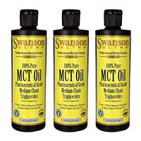 Swanson 100% Pure Mct Oil Pharmaceutical Grade 16 fl Ounce (1 pt) (473 ml) Liquid (3 Pack)