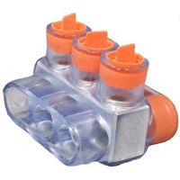 Morris Products 97354 Multi-Cable Connector, Insulated, Dual Entry, Clear, 3 Ports, 2/0 - 14 Wire Range