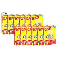 Glad Stand Up Storage Zipper Bags (20 Medium Bags) (Pack of 12)