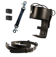 Boston Leather Bundle Three Items- Anti-Sway Strap for Radio Strap, Firefighter's Radio Strap / Belt, Universal Firefighter's Radio Holder