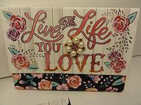 Punch Studio ~ 10 Blank Note Cards & Envelopes in Brooch Pouch ~ "Live The Life You Love" Floral #66599