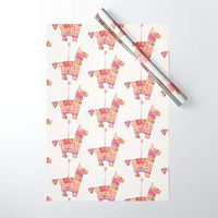 Society6 Wrapping Paper, Pack of 5, Mexican Donkey Pinata - Pink & Rose Gold Palette by Cat Coquillette