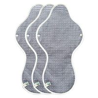 think ECO [Premium Navy 3p] Organic Reusable Cotton Pads, Menstrual Pads, Sanitary Napkins, Premium Line Dot Navy Pattern, 3 Pads (PDN Night Pad)