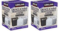 Kirkland Signature 10 Gallon Clear Wastebasket Liner, 2 Pack (500 Bags)