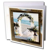 3dRose Wedding at the Beach - Greeting Cards, 6 x 6 inches, set of 12 (gc_21320_2)