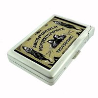 Ouija Goth Skeleton Skull Punk Double-Sided Cigarette Case with lighter, ID Holder, and Wallet D-075