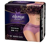 Mauve, Small/Medium - Always Discreet Boutique Incontinence Underwear Maximum S/M