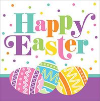 Creative Converting 18 Count Lunch Napkins, Easter Cheer