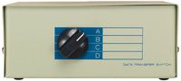 Cablelera 4-Way DB9 Female I/O and Male ABCD Manual Data Switch, 26AWG (ZDMN11A2-4)
