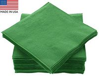 Amcrate Big Party Pack 125 Count Green Beverage Napkins - Ideal for Wedding, Party, Birthday, Dinner, Lunch, Cocktails. (5” x 5”)