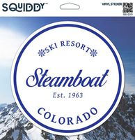 Squiddy Steamboat Colorado - Vinyl Sticker Decal for Phone, Laptop, Water Bottle (2.5" Tall)
