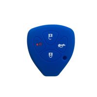 Navy Blue Silicone Key Jacket Key Case 4 Buttons Remote Fob Skin Silicone Cover Key Case Holder Bag for TOYOTA Camry Avalon Matrix Corolla TOYOTA Land Cruiser