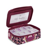 Vera Bradley Signature Cotton Travel Pill, Raspberry Medallion