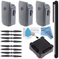 8330 Quick Release Folding Propellers for Mavic Drone + DJI Battery Charging Hub for Mavic Pro + Intelligent Flight Battery + Deluxe Cleaning Kit + Universal Stylus for Tablets - Mavic Advanced Bundle