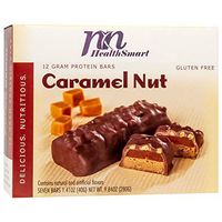 HealthSmart - High Protein Diet Bar - Caramel Nut - 12g Protein - Low Calorie - Gluten Free - 7/Box