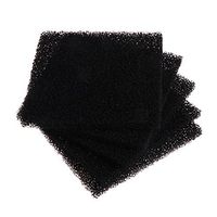 Hukai 5Pcs Universal Black Activated Carbon Foam Sponge Air Filter Impregnated Sheet Pad