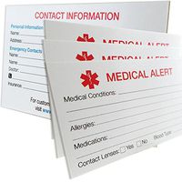My Identity Doctor - 25 MyIDCards Medical Alert ID Card Thick 400lb Card Stock