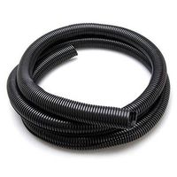 3/4" Inch Wide 10' FT Cable Wrap Flex Tube Split Wire Corrugated Black Organizer Audio Video, Home Office Computer Data Component Cord Tubing, Spiral Design
