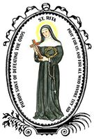 St Rita Patron of Defeating The Odds 4"x6" Set of 6 Linen Postcards