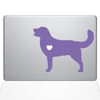 The Decal Guru I Love My Golden Retriever Decal Vinyl Sticker, 13" MacBook Air, Lavender (1483-MAC-13A-LAV)