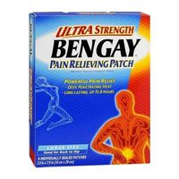 Bengay Pain Relieving Patches Ultra Strength Large Size 4 EA - Buy Packs and SAVE (Pack of 3)