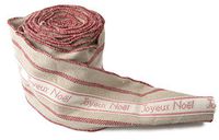 Christmas Wired Ribbon French Joyeux Noel 4" X 5 Yards