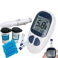 Electronic Blood Glucose Testing Kit Digital Handheld Blood Glucose Monitor Includes 50 Free Test Strips & 50 Lancets USA Warehouse